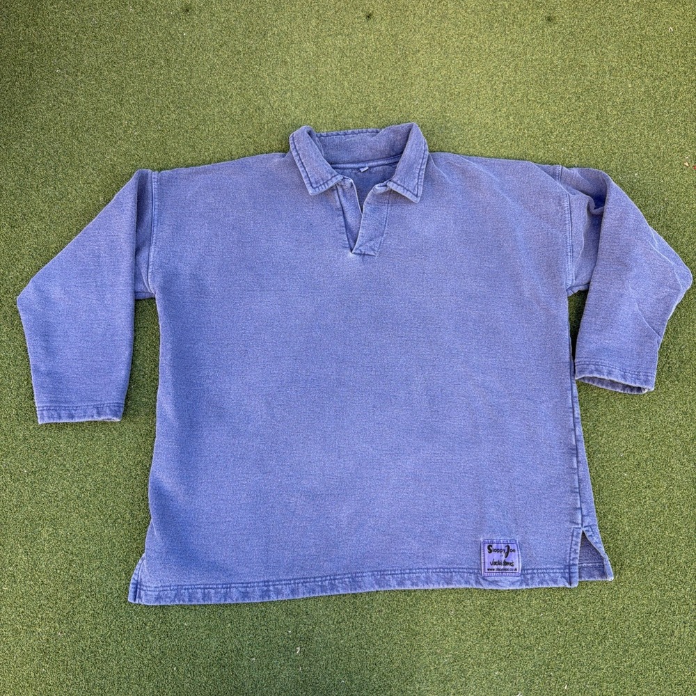 Sloppy Joe by Jackie Harris 3/4 Sleeve Collar SweatShirt Size 1 Blue